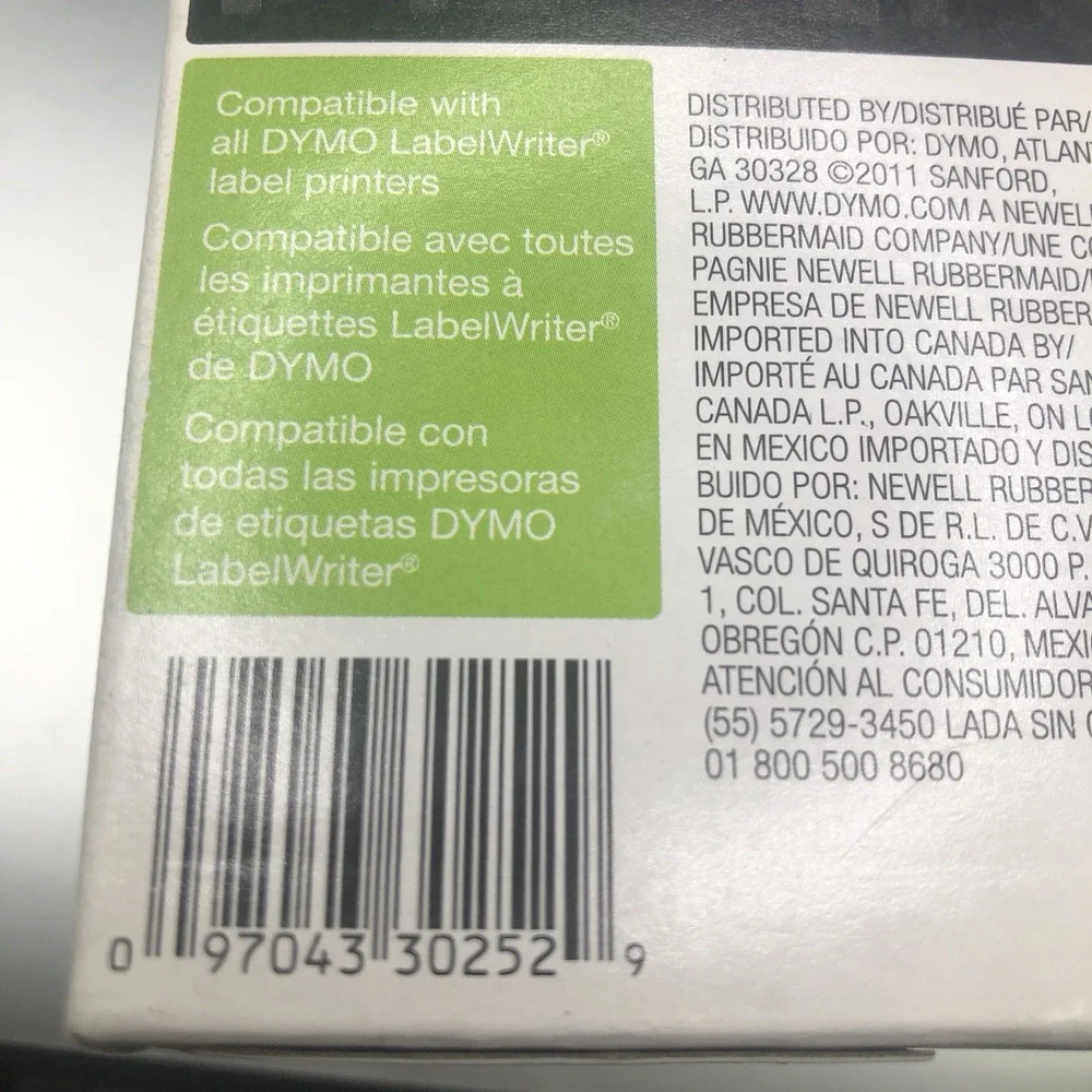 Dymo Labels: Barcode Labels 1738595 Address Labels 30252 Folder Labels 30327